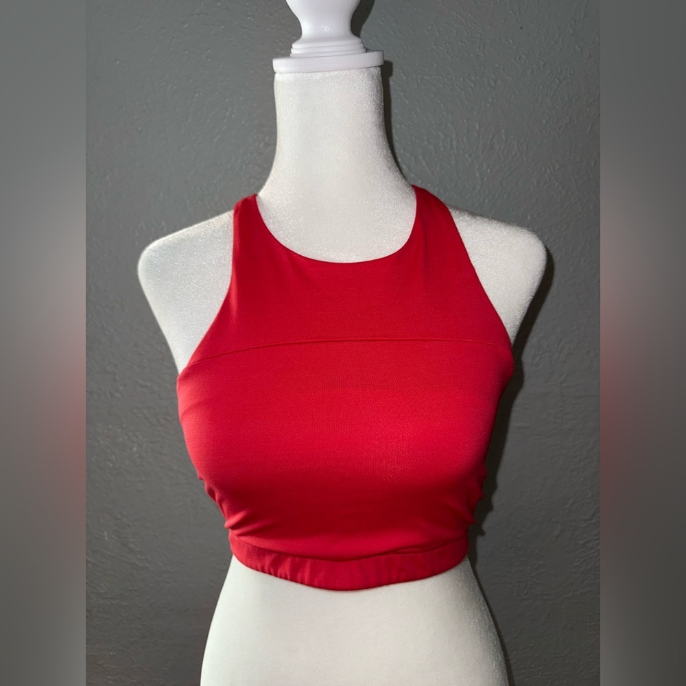 Outdoor Voices TechSweat Move Free Crop Top‎ Bra Size XS RED NWOT